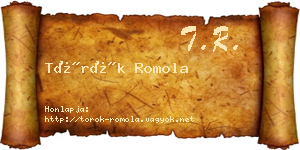 Török Romola névjegykártya