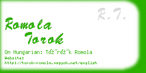 romola torok business card